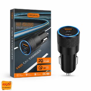 شارژر فندکی 20W PD مدل CC-60